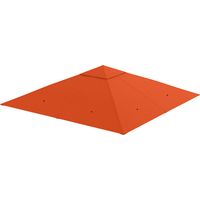 Orangefarbenes 3x3m Ersatzdach für Gartenpavillons, aus Polyester mit Belüftungslöchern