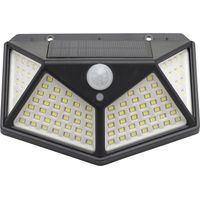 LED-Solar-Wandleuchte mit Licht- und Bewegungssensor, 270 Lumen, IP4x, batteriebetriebener LED-Strahler, Solarstrahler.