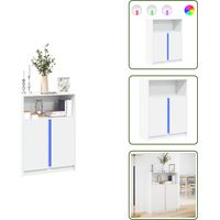 Buffet avec LED blanc 77x34x100 cm bois d'ingénierie - Buffet - Buffets - Meuble De Rangement - Meuble Buffet