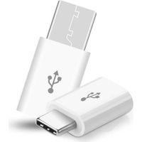 Adaptateur Micro USB vers Type C pour Huawei P9 Plus Convertisseur Blanc