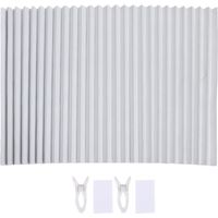 Stores pour camping-car entièrement occultants en tissu non tissé sans perçage adhésif pour fenêtre de camping-car blanc