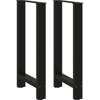 Patas para mesa de bar negras (2 unidades, 50 x 90-91 cm, acero) vidaXL
