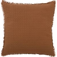 Coussin nid d'abeille Widdy 45x45cm rose terracotta - Atmosphera créateur d'intérieur