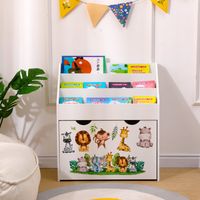 FURNITURE HMD Kids Bookshelf and Toy Storage Organizer - Kids Book Shelf for Kids Rooms, Toddler Bookshelf Baby Bookcase for Nursery,White