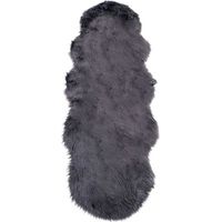 Peau d'agneau artificielle grise 60 x 180 cm