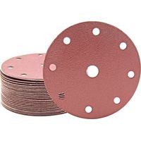MioTools Fox Dischi abrasivi velcrati, 150 mm, 9 fori, p. Levigatrici rotorbitali, Corindone normale (50 Pz.) G60