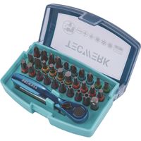 Juego de puntas 33 uds. Ranura/PH/PZD/T/6KT./Carraca para puntas TECWERK