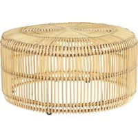 Tavolino da Caffè in Rattan Naturale Moderno a forma Ovale 84 cm Limni