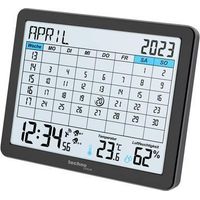Technoline WT2600 reloj de pared negro diseño moderno