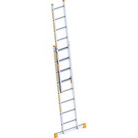 Escalera extensible de aluminio de 2 piezas extraíble 2 x 8