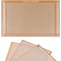 Piastra Prototipale Universale Monofaccia 180x300 mm – Fori 2,54 mm Montaggio THT Ideale per Circuiti Elettronici