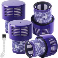4 Pack Filter for Dyson V10, Washable Replacement Filter for Dyson V10 Absolute Cyclone Series, Dyson V10 SV12, V10 Absolute, V10 Animal, V10 Total Clean Vacuum Cleaner