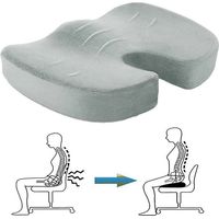 CREA Coccyx Cushion, Gel Memory Foam Cushion, Orthopedic Cushion With Gel Layer, Relieve Coccyx Pain And Sciatica, Suitable For Office Chair, Wheelchair Cu