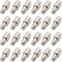 100 pièces Taquets D'étagère Support D'étagère Taquets à Enfoncer Taquet Support Tablette à Enfoncer 5 mm avec Manchon en Caoutchouc pour Étagère en Bois