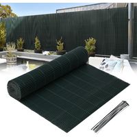 Randaco Frangivista in PVC Effetto Bambù per Giardino e Balcone – Recinzione Oscurante, Frangivento, Schermo Privacy per Balcone e Giardino 80x1000cm Verde