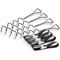 Jump Trampolin Unisex Jugend Trampolin Trampolin Befestigungs-Set: 4 Sturmhaken in Spriralbauweise Silber 30.48 cm