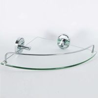 Étagère d'angle 52020 pour rangement de douche en verre, étagère triangulaire pour salle de bain -