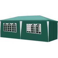 Jiubiaz Tienda de camping 3x6 m Verde, superficie 18 m², protección solar para jardín y camping