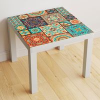 Stickers pour table - Motif Carreaux de ciment - 60x60 cm - Adhésif BRILLANT
