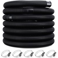 Tuyau de piscine flexible 6/10/14 m Ø 32/38 au choix manchon tuyau pompe eau 14m 38mm noir