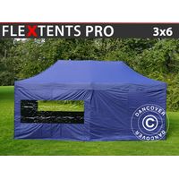 Pop up gazebo FleXtents PRO 3x6 m Dark blue, incl. 6 sidewalls
