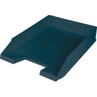 Vassoio per lettere per DIN A4-C4, blu H67xW254xD347 mm con impugnatura incassata e campo di etichettatura (Per 5)