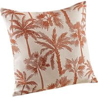 Coussin motif palmier tissé Terracotta 45x45 cm
