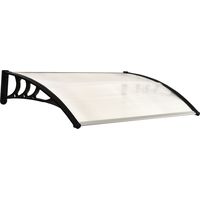 Pensilina da Esterno 75x120 cm Policarbonato Impermeabile Anti-UV per Porta Finestra