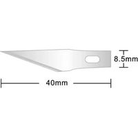 Lames de cutter hansa craft knife blades pack 10 argent