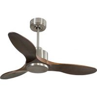 Modulo Ventilateur de plafond pour chambres chrome et bois massif clair 10 à 25 m² KLDC3SlimP5Dw
