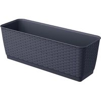 Maceta rectangular DRL500P con platillo Antracita