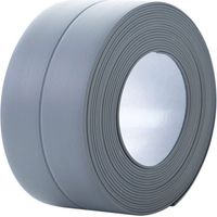 Plinthe souple autocollante en PVC pour cuisine, 5 m, 3,8 mm, plinthe autocollante pour cuisine et salle de bain, 3,8 mm, gris