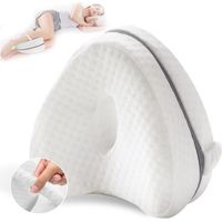 Coussin Orthopédique Jambe et Genou,Soulage Mal de Dos,Ergonomique Mousse à Mémoire,Respirant Lavable,Sangle Ajustable,Blanc