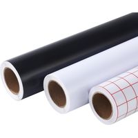 3 Rolls 30.5 x 300 cm Black and White Adhesive Vinyl Film for Plotter Permanent Vinyl Multisurface - for DIY Gifts, Mug, Window, Ceramic, Plastic