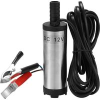argenté Pompe submersible électrique DC 12V pompes submersibles en acier inoxydable pour l'eau huile kérosène 12 L/min outil de ravitaillement