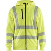 Hochsichtbarer Kapuzen-Work-Sweatshirt mit Reißverschluss 3565 - Gelb XS