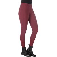 38 IT, bordeaux: Pantaloni da equitazione donna modello Livigno full grip a vita alta