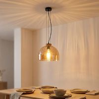 LED Hängeleuchte Hängelampe Esszimmerlampe Gemustert Schwarz Metall Glas H 120 cm