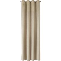 TOM TAILOR Cortina con ojales VELVET SIGNATURE - 1 unidad 140x250 cm, Beige