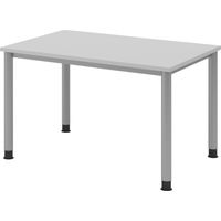 bümö Schreibtisch Serie-H Gestell: Silber Rechteck: 120 x 80 cm