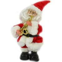 Babbo natale rosso decorazioni di natale strumenti musicali tromba fisarmocica - decoro: Babbo con tromba