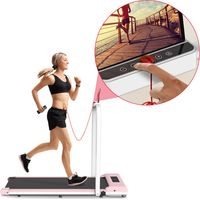 Bigzzia – Tapis de course pliable électrique 1-10 km/h – Accoudoir réglable – Écran LCD – Moteur silencieux 2,0 HP – Idéal pour bureau