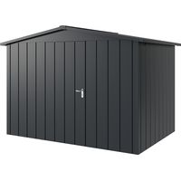 Hörmann Metall-Gerätehaus "Juno" mit Satteldach, JSD12 - Modern, 310 x 214 cm (B x T), anthrazit, 1-flüglige Tür, Anschlag links