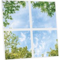 Pack de 4 Dalles LED Imprimées 60x60 cm - Motif Horizon Arboré - Lumière Blanc Neutre 4000K - Panneaux Lumineux Plafond Bureau Salon Cuisine - Faciles à Installer