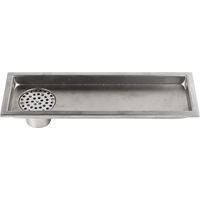 Drain de sol rectangulaire en acier inoxydable à grand débit pour salle de bains (évacuation latérale)