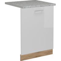 Panneau de lave-vaisselle R-Line, Blanc Haute brillance, 60cm , PT Marbre, Vicco