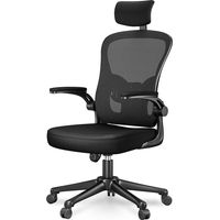 Office Chair Ergonomic Desk Chair Executive Swivel Computer Chair with Headrest Max Load 150kg Black