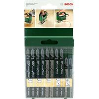 Lames de scie sauteuse pour bois – Lot de 10 lames en acier – Coupes nettes pour projets de bricolage – Compatibles Bosch et autres marques - 2609256744