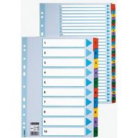 Divisorio in cartone Esselte Mylar formato A4 con indice 1-5 / 5 schede / 100160