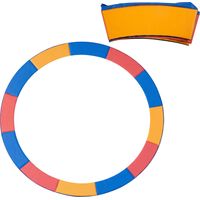 Housse bord trampoline 366 cm protection ressort résistant UV déperlant accessoires filet sécurité pièces détachées jardin Rouge+Jaune+Bleu